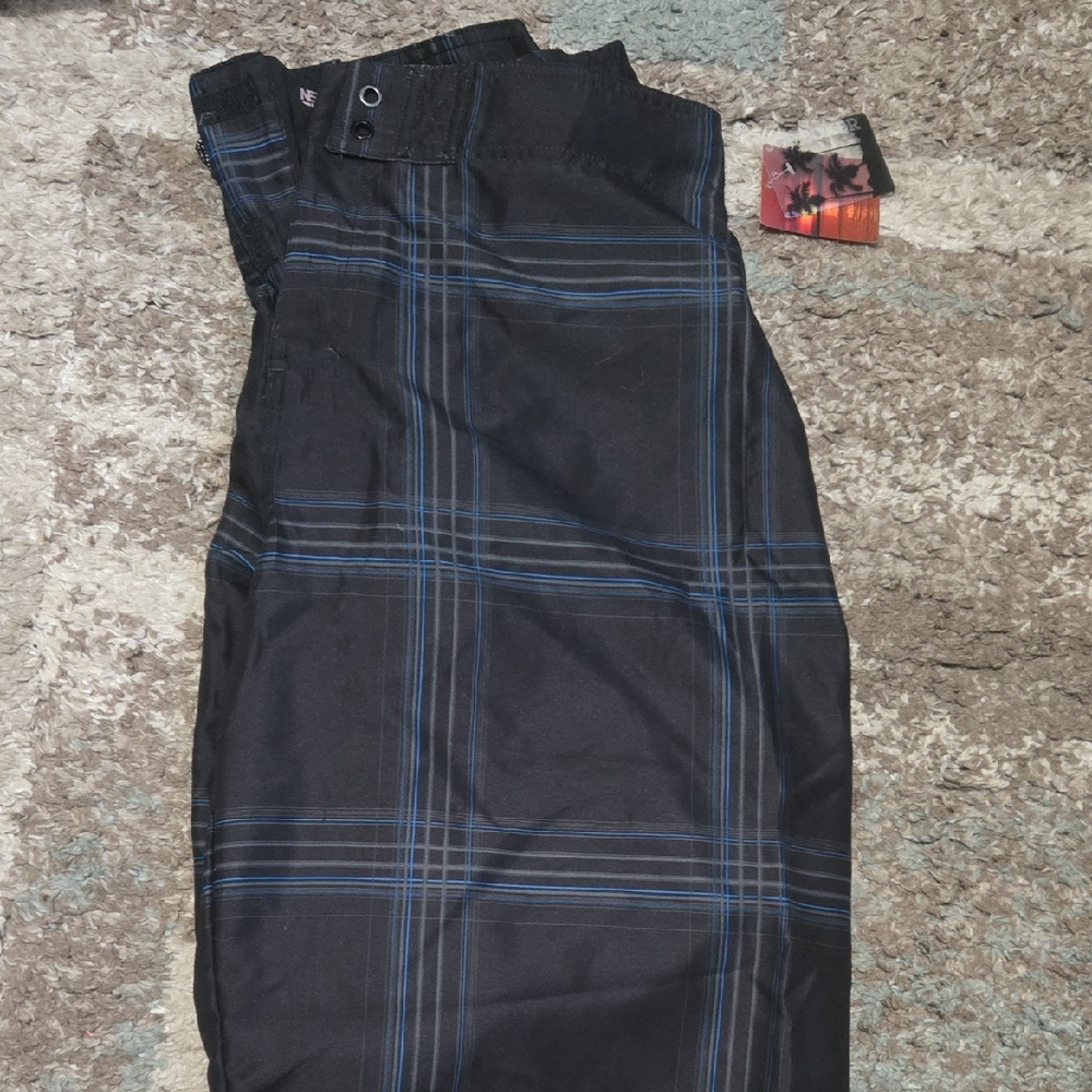 Joe Boxer Black and Blue Swim Trunks